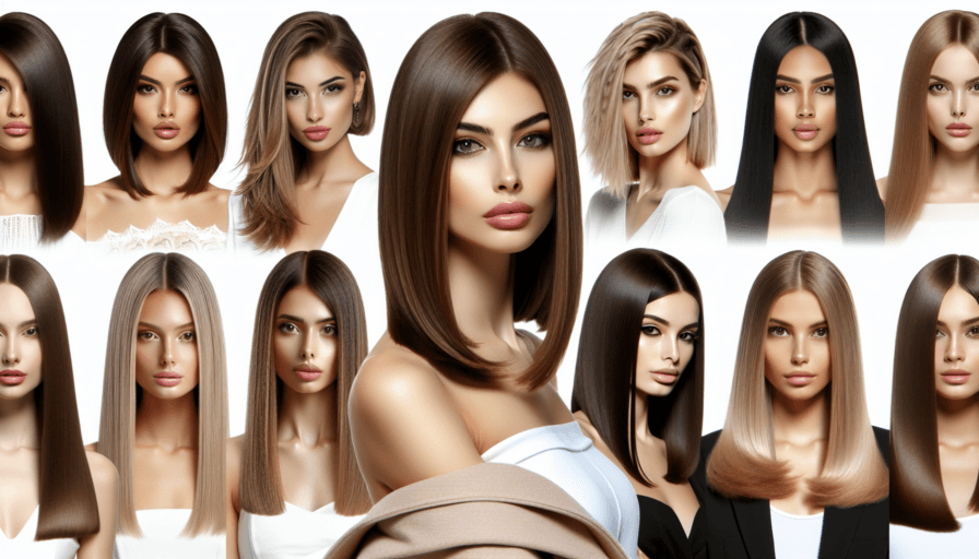 cabello liso con estilo